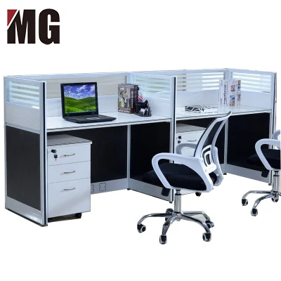 

2 seats workstation call center 2 person work station wooden staff working table