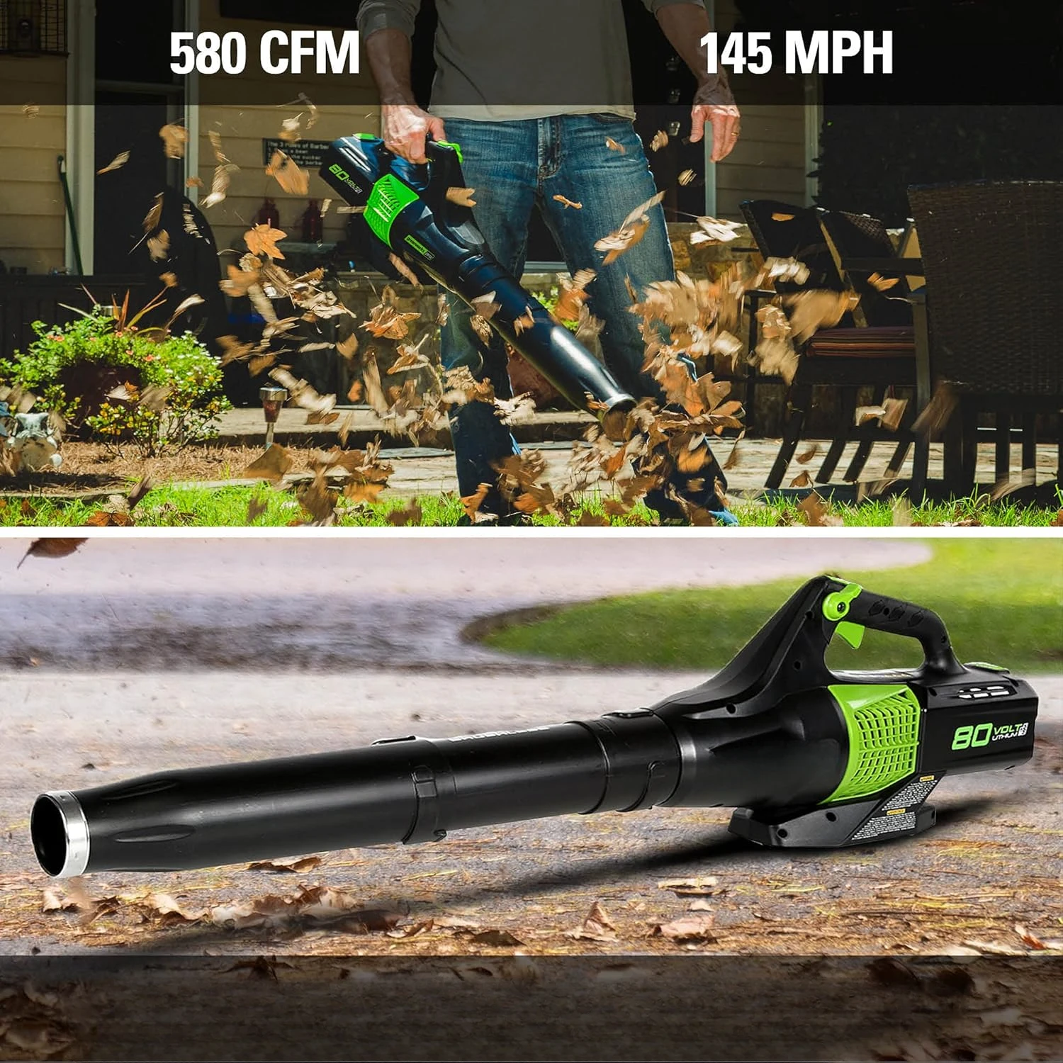 500 CFM  Compatible Tools Cordless Axial Leaf Blower, Tool Only