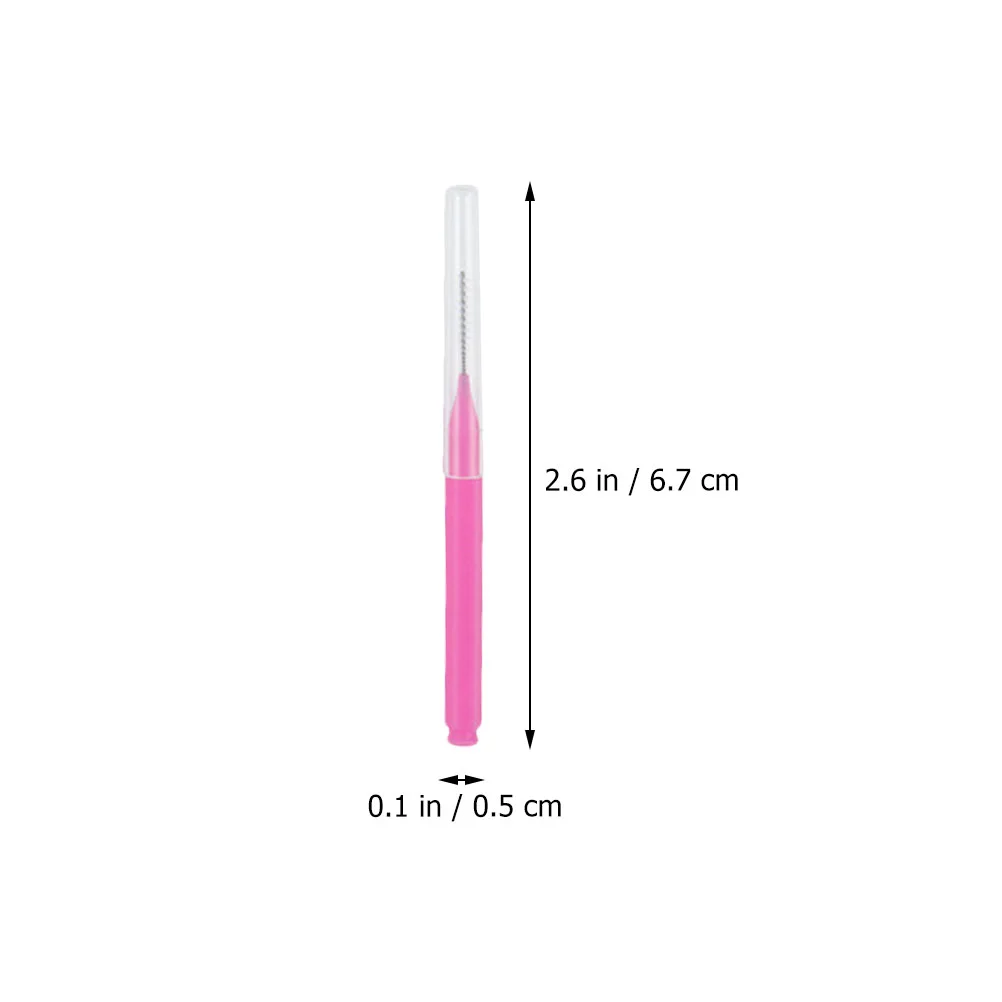 Brosses à dents interdentaires en plastique pour bretelles, laminage des sourcils, 25 pièces, 30 paquets de 300 pièces