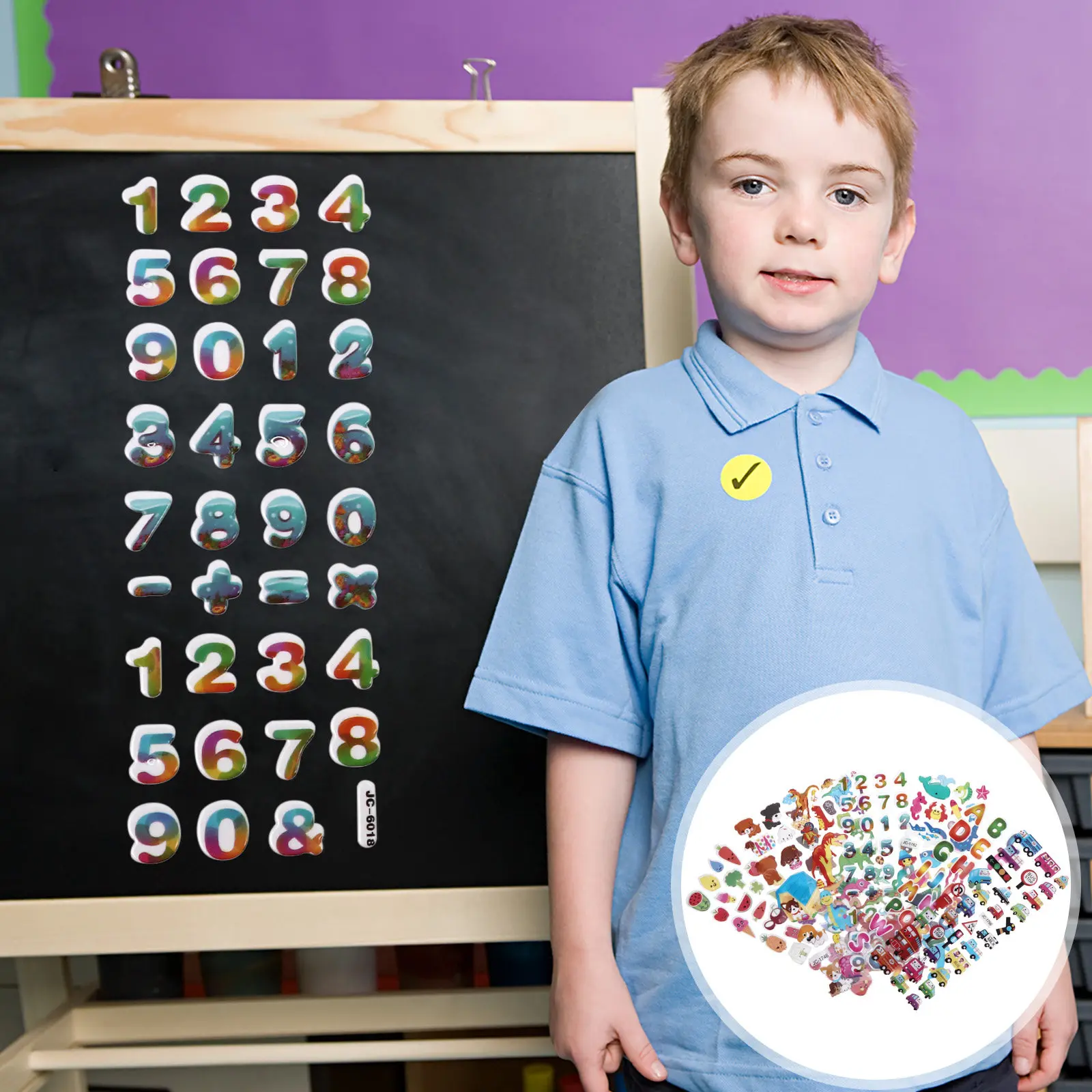 

70 шт. 3D-наклеек из пенопласта для творчества, мультяшные животные, наклейки для скрапбукинга, поощрительные наклейки для детского сада, развивающие