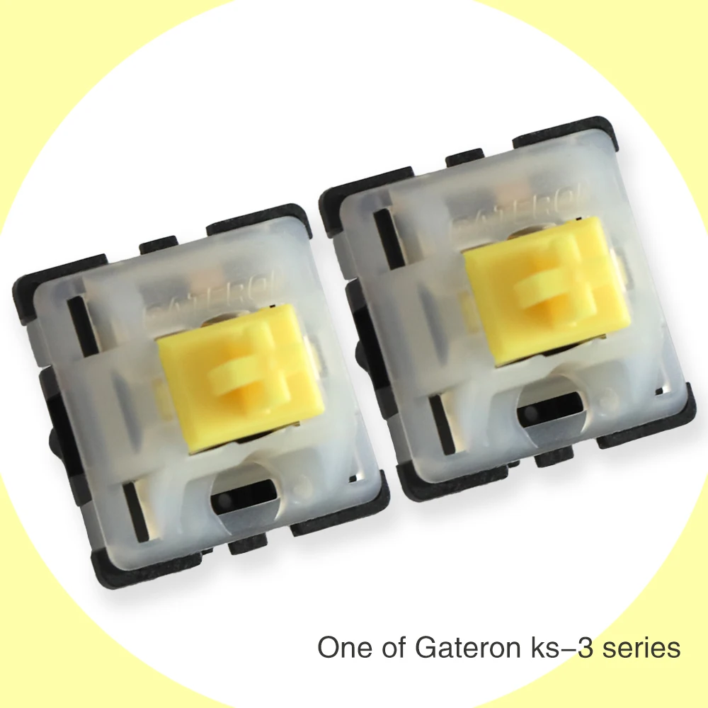Gateron حليبي علوي أسود أسفل أصفر التبديل الخطي 5pin لمفاتيح لوحة المفاتيح الميكانيكية