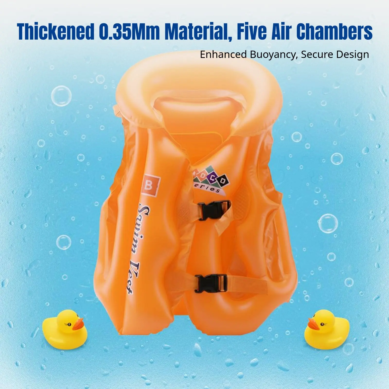 

Детский надувной спасательный жилет, плавательный жилет с плавучестью, нарукавники, оборудование для безопасности на воде, нарукавные повязки (цвет случайный)