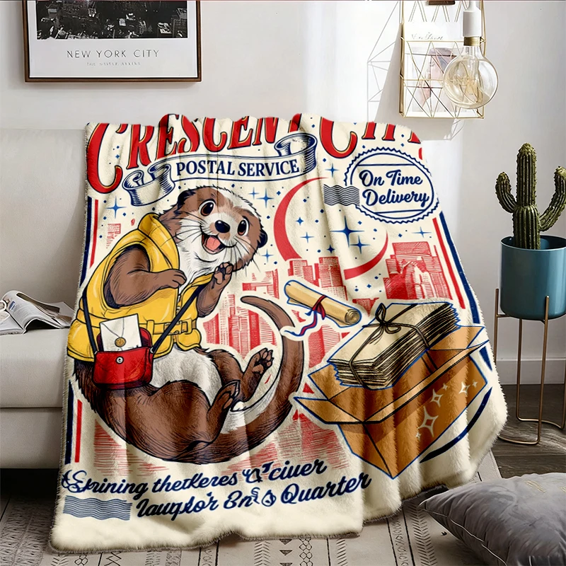 Crescent City Postal Service Flannel Blanket , Crescent City Book Merch Flannel Throw For Fan, SJM Merch