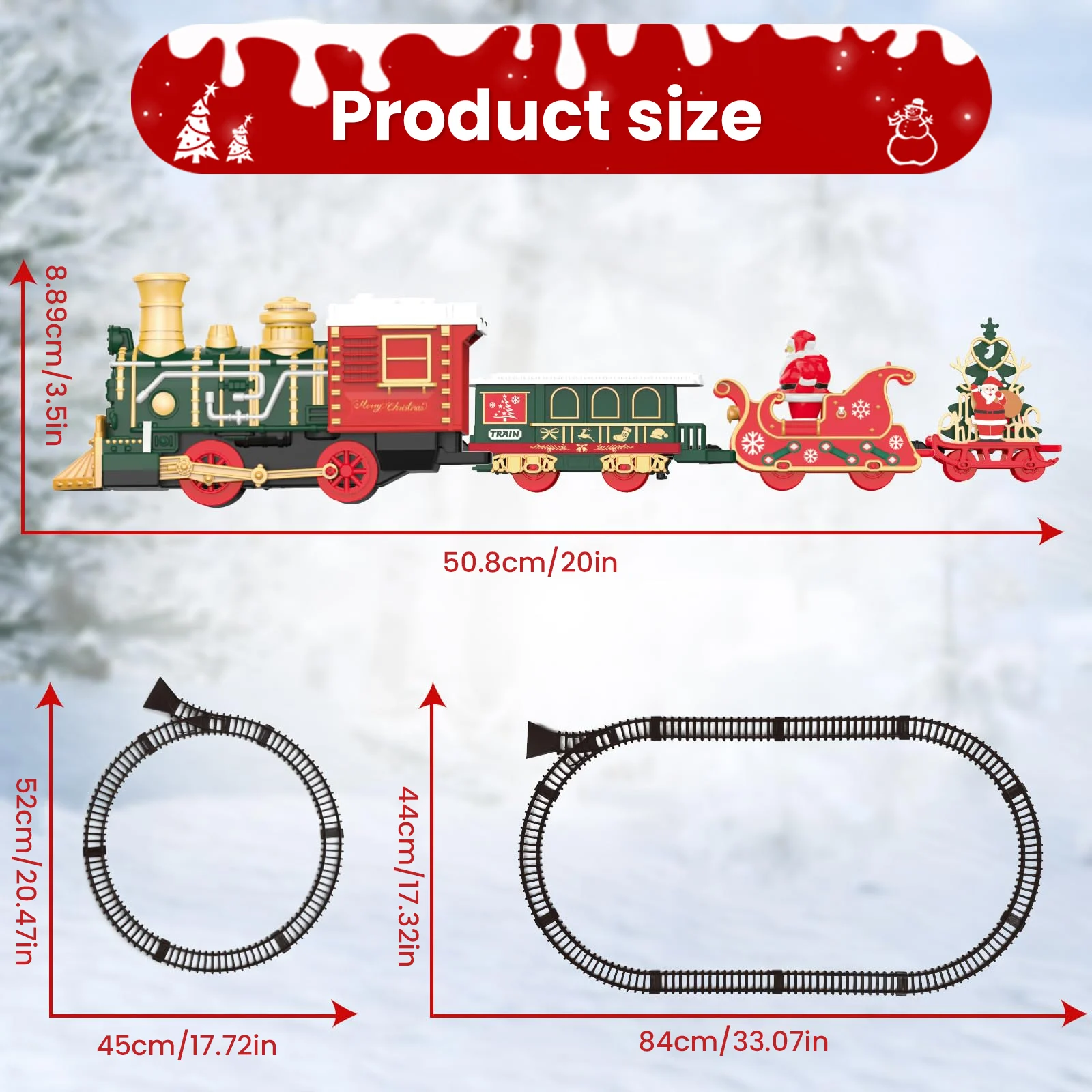 Train électrique de noël, Locomotive, moteur ferroviaire avec lumières et musique, décoration de la maison, cadeaux de noël et d'anniversaire pour garçon et fille