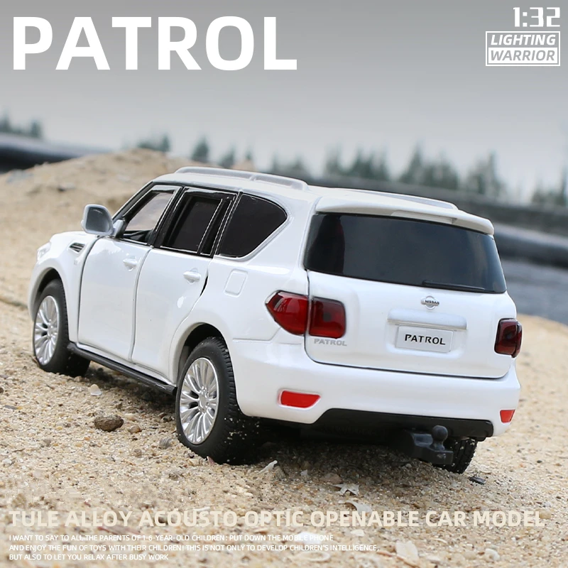 1:32 Nissan Patrol SUV Alloy Car Model Diecasts Metal Toy Vehicles Car Model Collection Simulation Sound and Light Kids Toy Gift