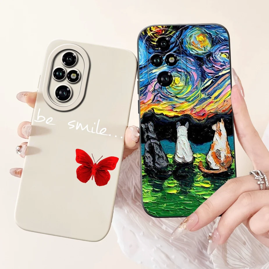 For Honor 200 Pro Case ELP-AN00 Cute Fashion Cartoon Cover Soft Cameras Protection Case For Honor 200 Lite Honor200 Smart Bumper