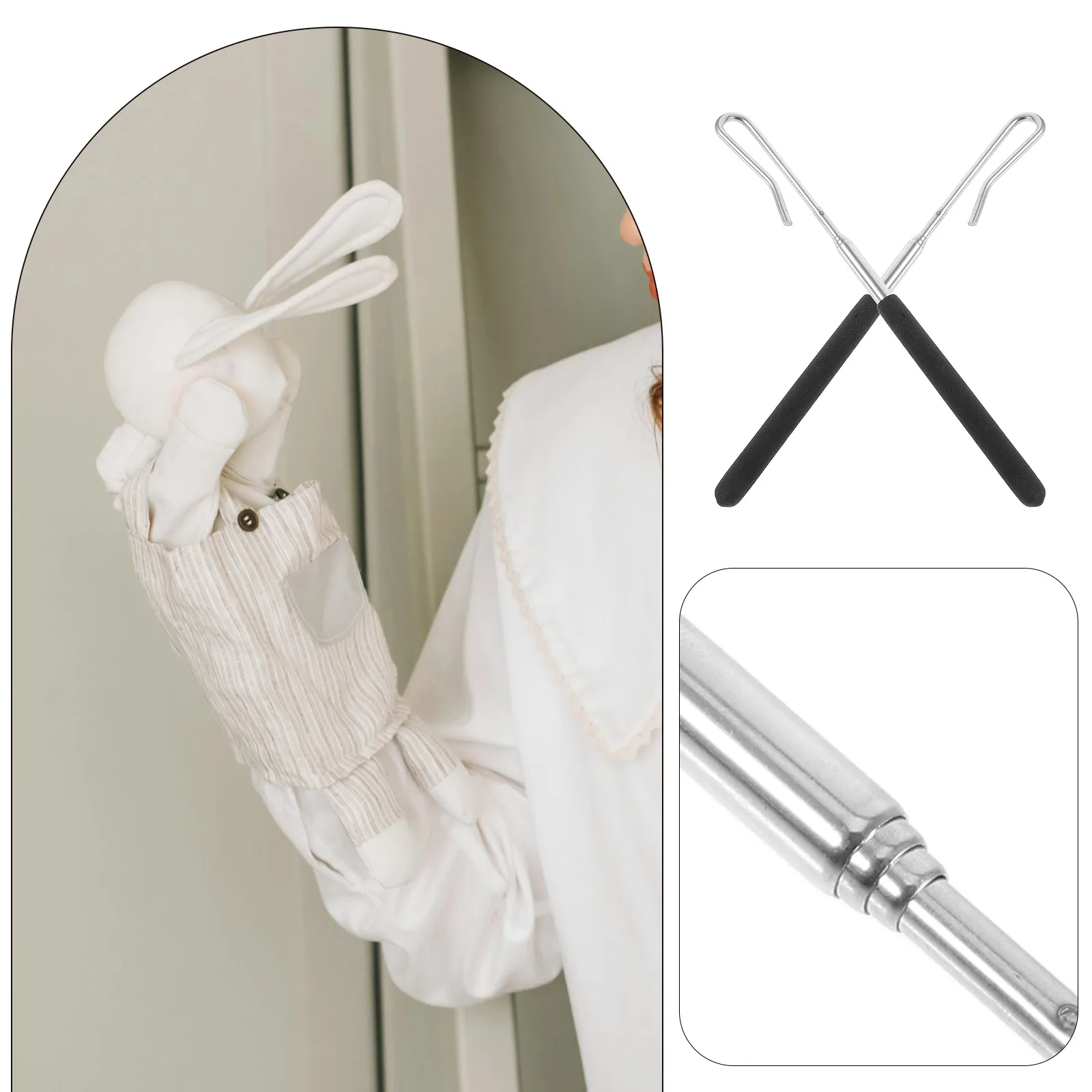 2 Stück Handpuppen-Kontrollstäbe aus Metall mit verbesserter Haltbarkeit für nahtlose Puppenbewegungen, ideal für Schulen und den Heimgebrauch