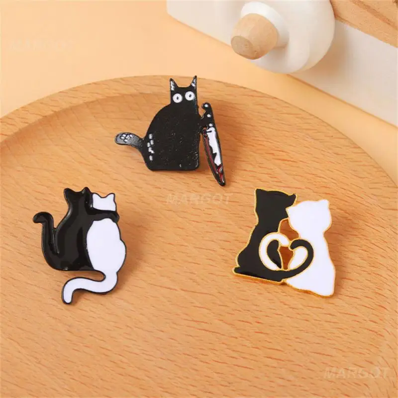 Clothing Accessorie High Quality Alloy Cute Cat Brooch Cartoon Brooch Easy To Use 2.3  2.4cm Badge Brooch Shawl Brooch 4g