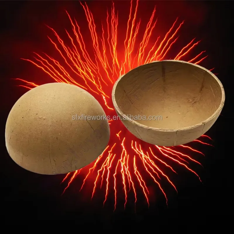 

2" 3" 4" 5" 6'' 7Inch Round Fireworks Shell Empty Shell for Firework Spherical Ball Pyrotechnic Material Paper Hemisphere Casing