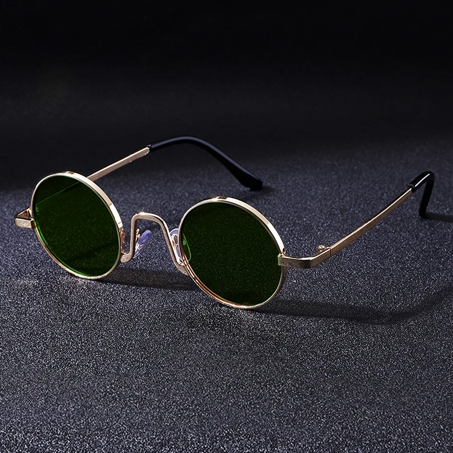 Vintage Designer Outdoor Sunglasses Men Round Fashion High Quality Sun Glasses Woman UV Protection Metal Eyewear - view 4
