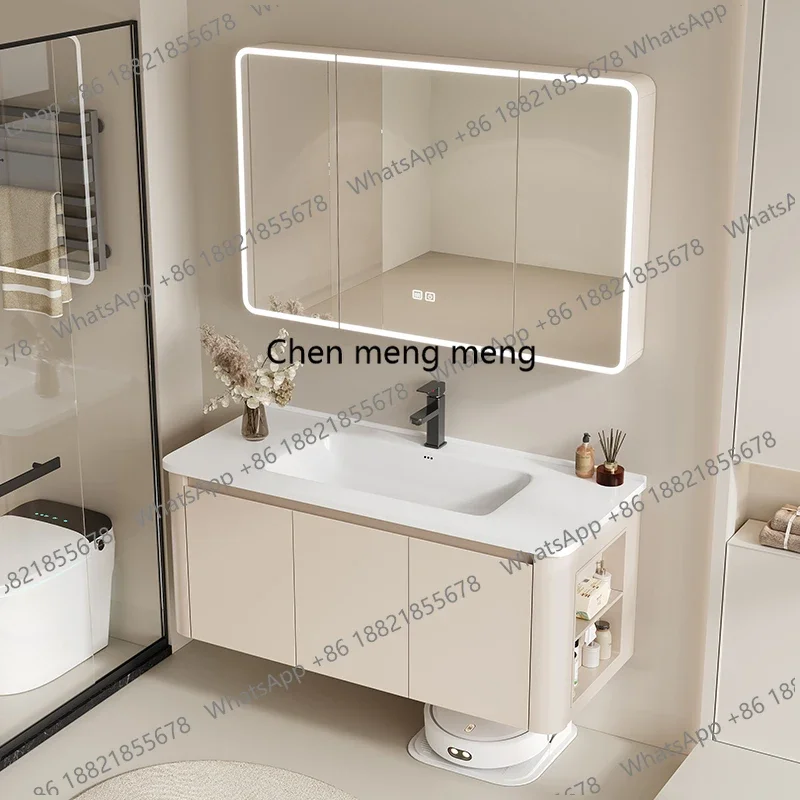 a50 Storage Organized Bathroom Cabinet Led Light Makeup Mirror Bathroom Cabinet Closet Luxury Meuble Salle De Bain Home Furnitur