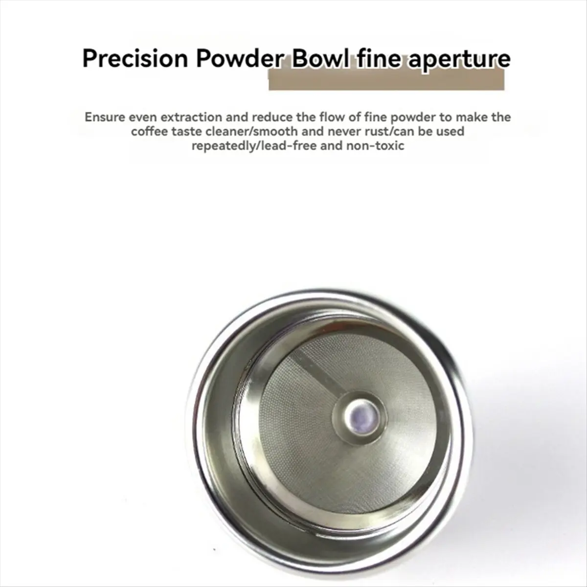 【~ New A20Z】Espresso Coffee Extraction Filter Coffee Powder Bowl 58mm Bottomless Pressurized Handle for Tapered Powder Bowls