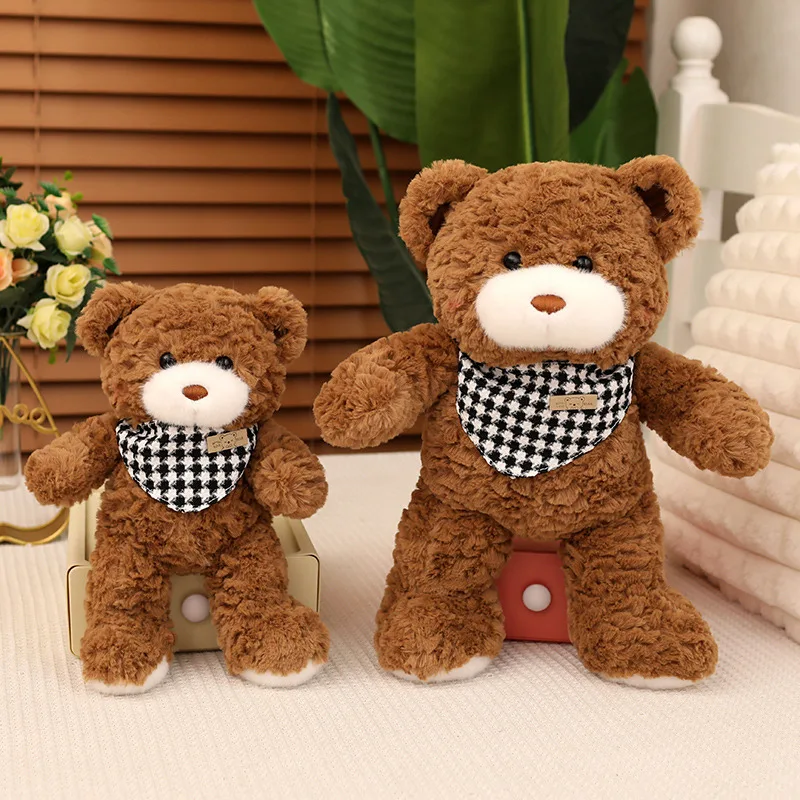 Bonito cachecol urso de pelúcia boneca brinquedo de pelúcia, brinquedo de pelúcia, presente do bebê das crianças, presente de aniversário e festival