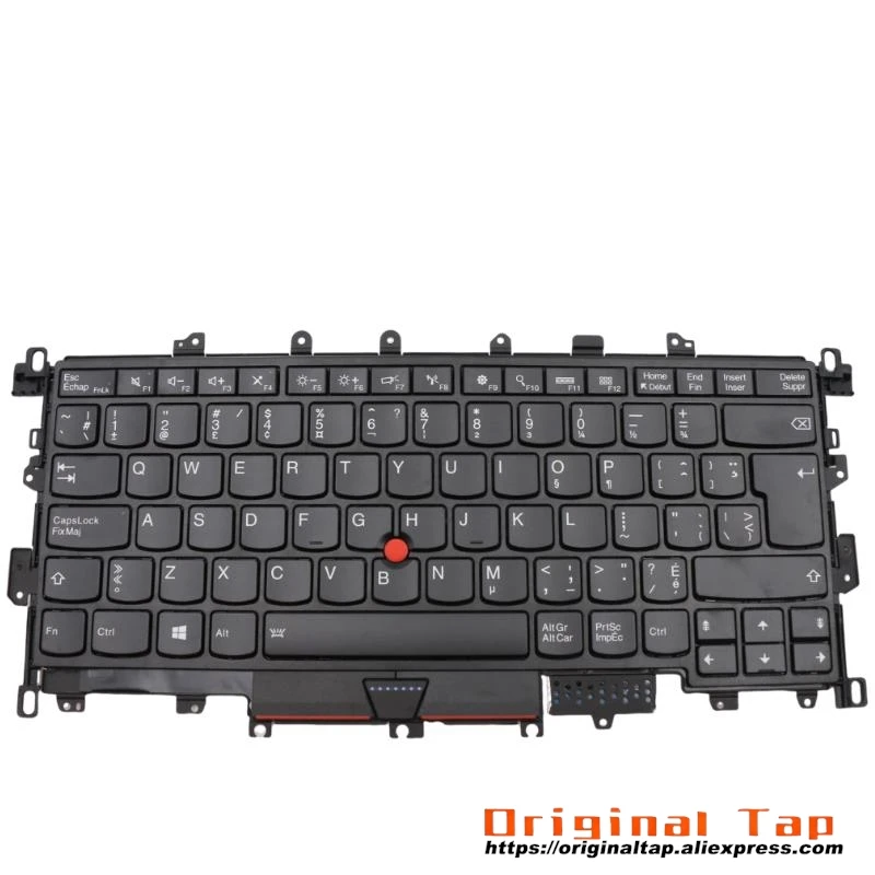 Teclado retroiluminado francês canadense CFB para Lenovo Thinkpad X1 Yoga Gen 1 1o 00JT866 01AW905