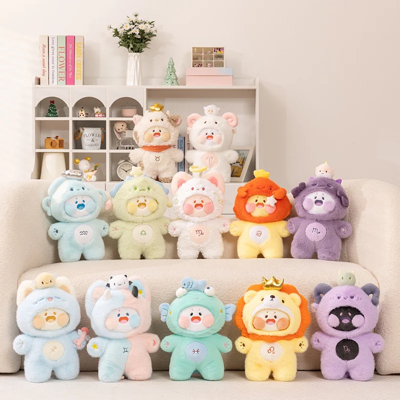 

Мягкая плюшевая игрушка-кошка с символикой 12 знаков зодиака, кукла-подушка, аниме-мультфильм, подарок для детей, декор для комнаты, коллекционная мягкая игрушка-животное