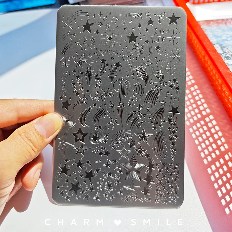 Nail Transfer Printing Template Love Heart Stars Nails Printed Steel Plate Chinese Style Floral Plant Design Nail Art Stamp Tool