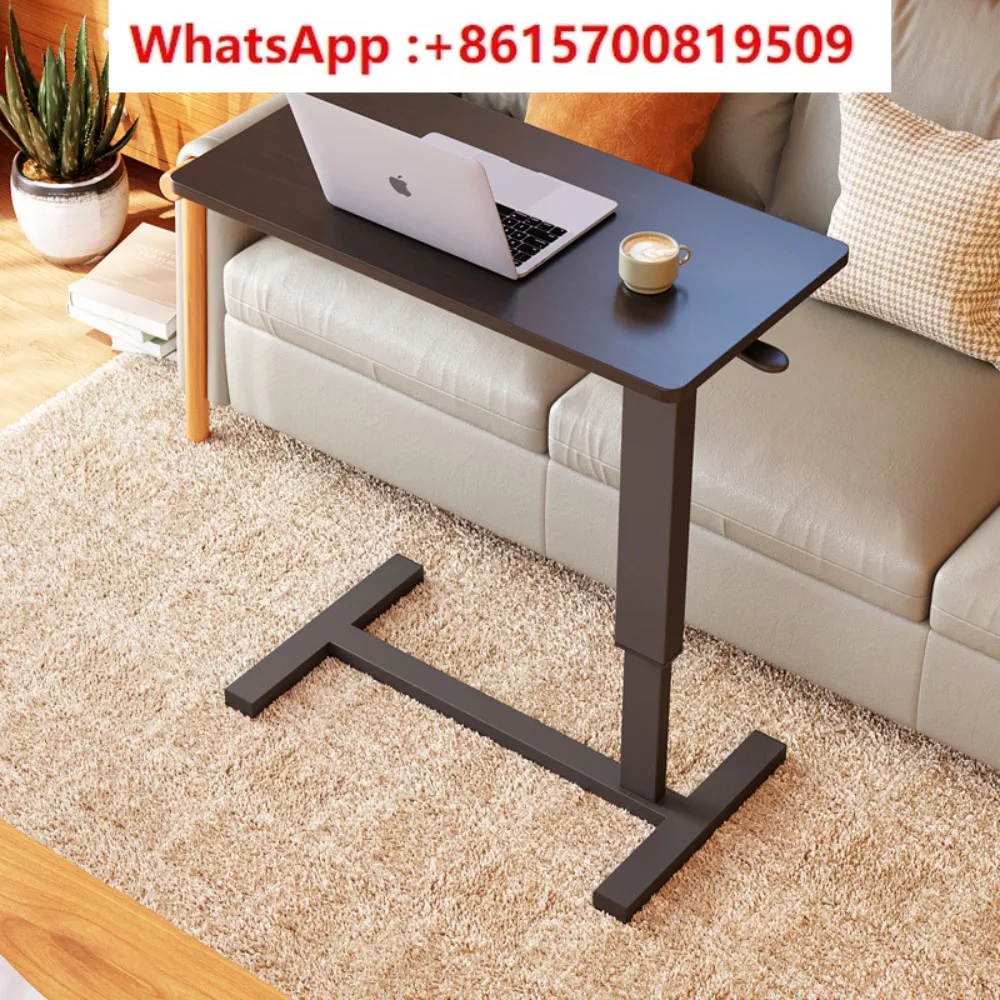 Pneumatic lifting table Bedside table Movable folding small desk Household student computer desk Desk