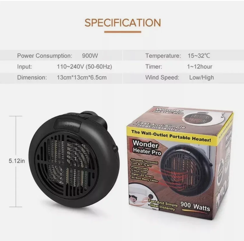 Elektrische Tragbare Heizung Mini Wand Halterung Home Office Desktop Warmluft Heizung Wärmer Fan Stille Fernbedienung Schnelle Wärme Thermostat