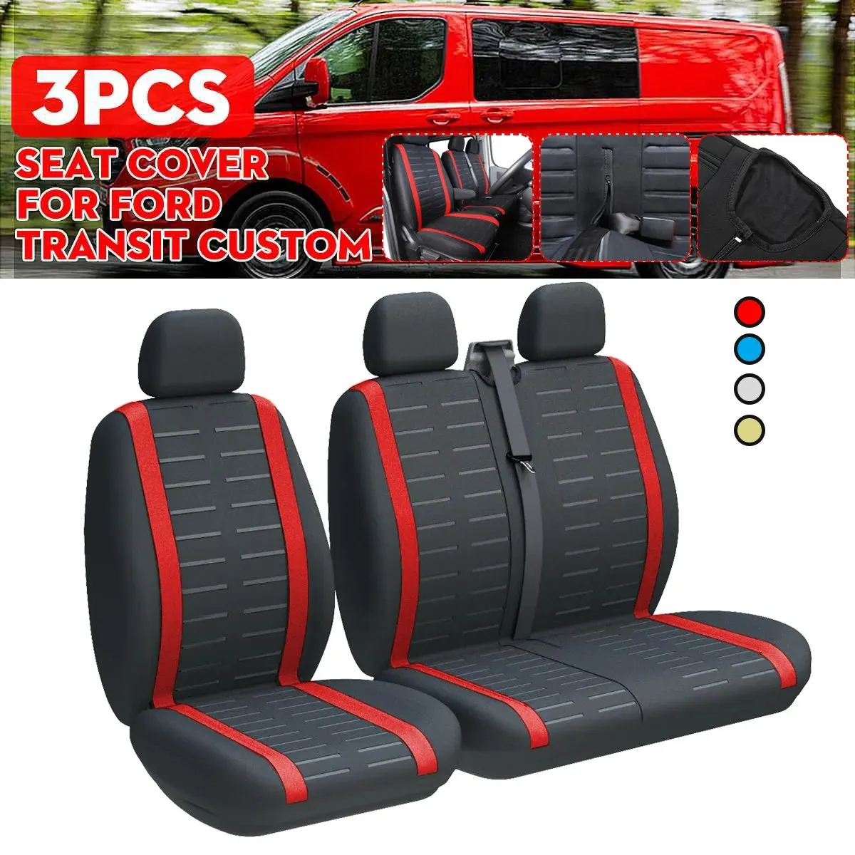 Universal Truck 2+1 Seat Covers Protective Seat For Peugeot Boxer 250 For Gazelle 3302 For Sprinter 02 For Citroen Jumpy 2005