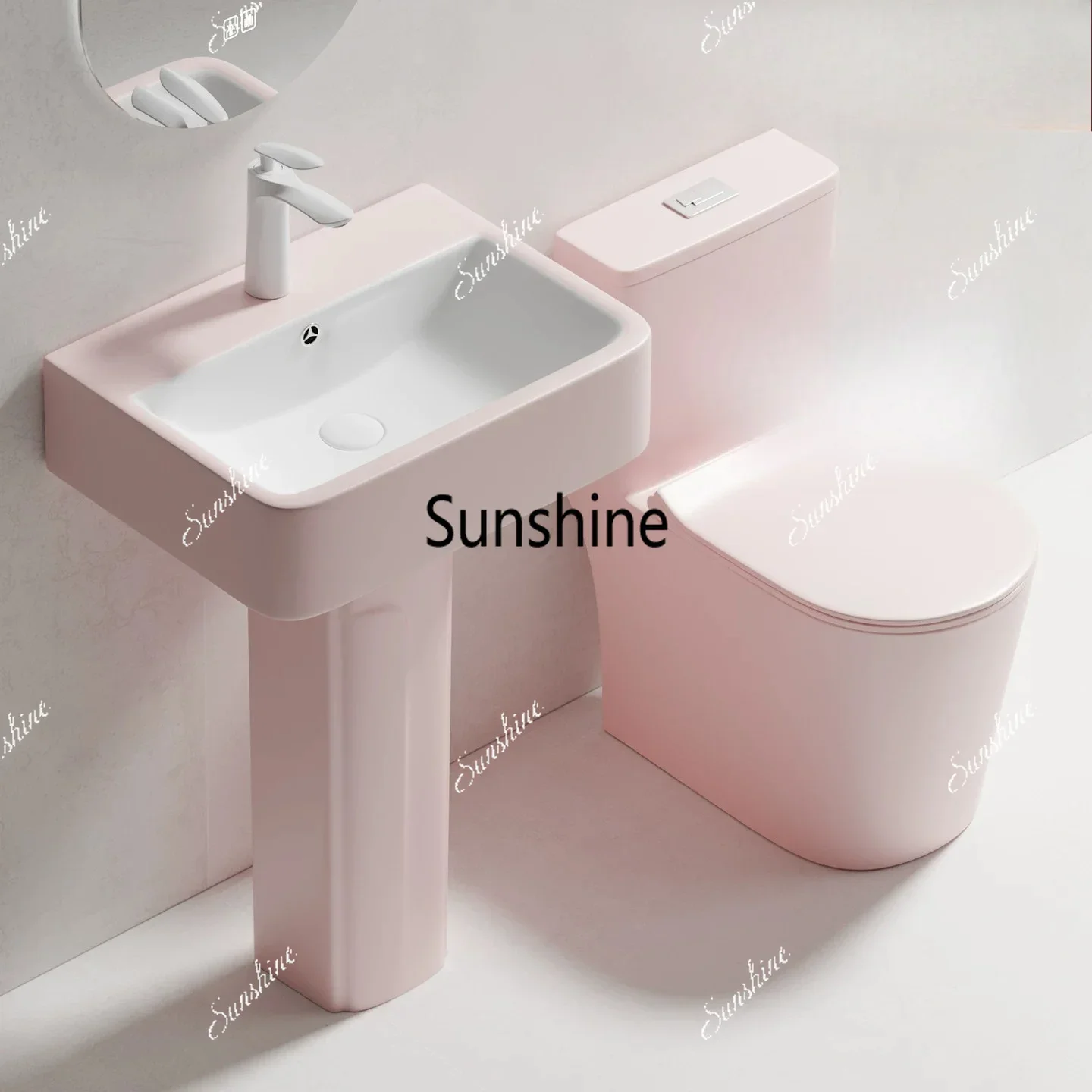 Ceramic floor-to-ceiling column basin, bathroom hand wash basinTJ
