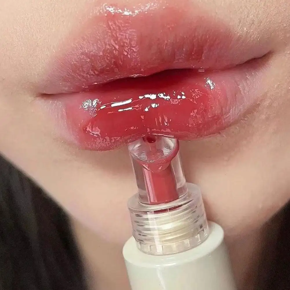 Gel labial hidratante de larga duración, bálsamo labial tinte suave, brillo de agua, cristal de espejo, maquillaje de labios