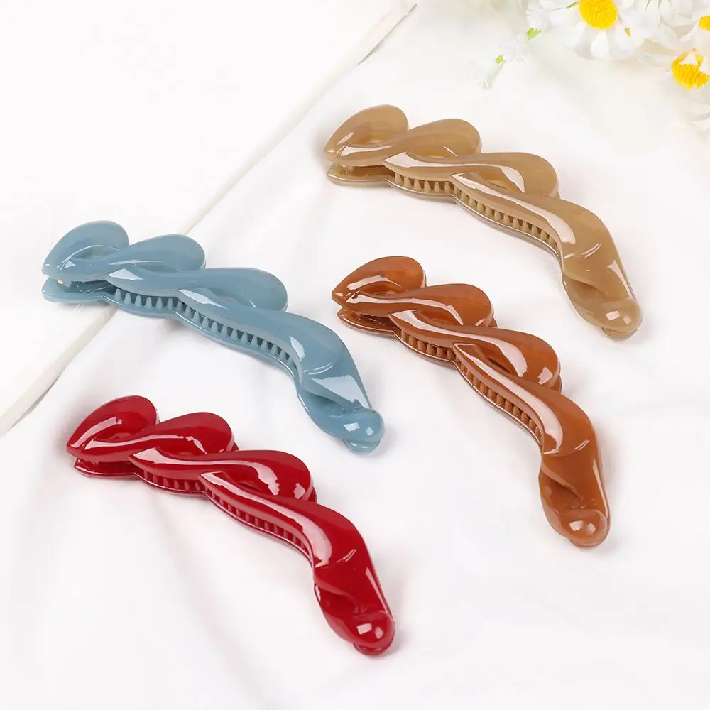 Elegant Portable Acrylic Hair Clamps Hairpins Hair Styling Accessories Non Slip Hair Claws Women Banana Hair Clips