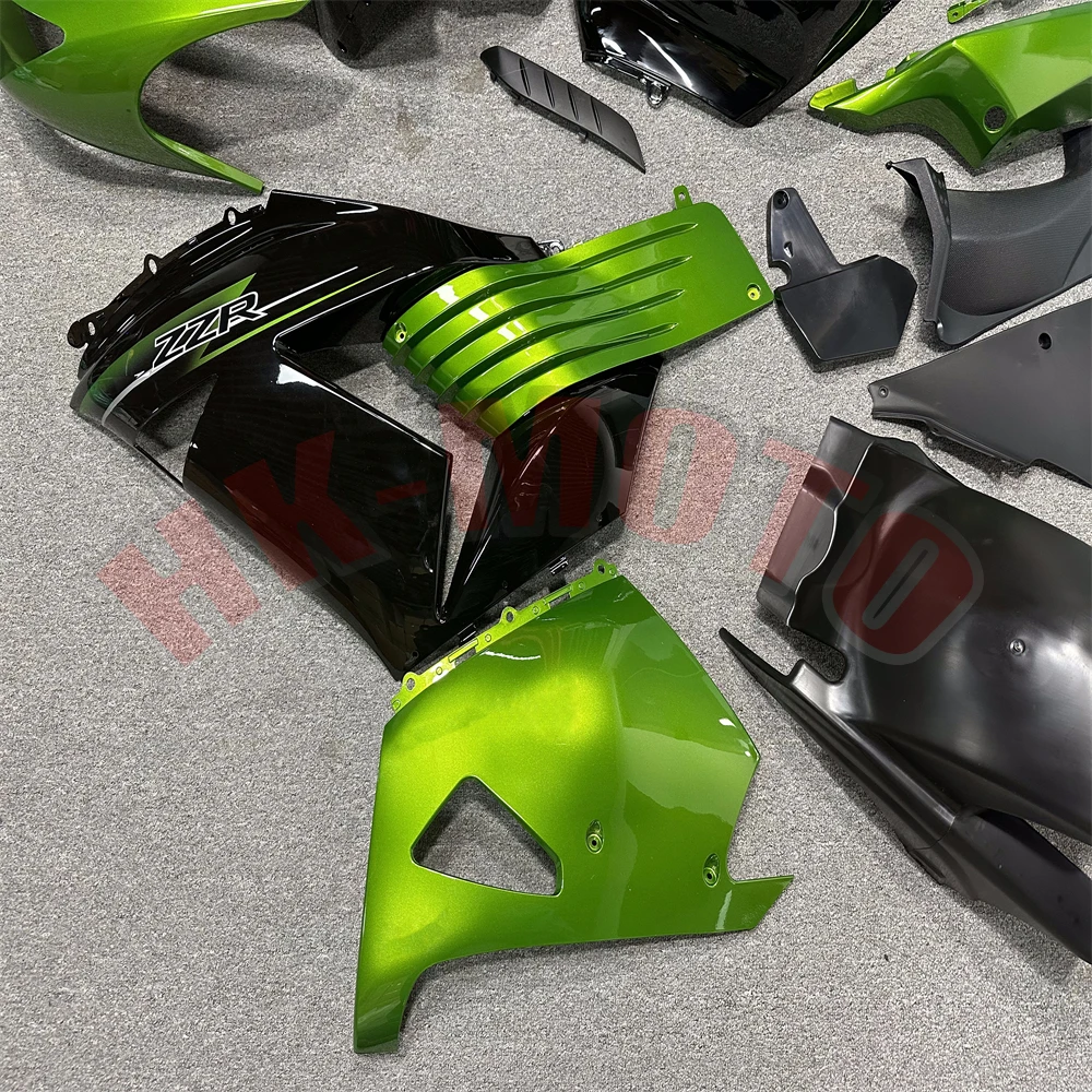 Motorrad verkleidung ssatz passend für zzr1400 zx14r ZX-14R 2006 2007 2008 2009 2010 2011 Karosserie set hochwertige abs injektion grün