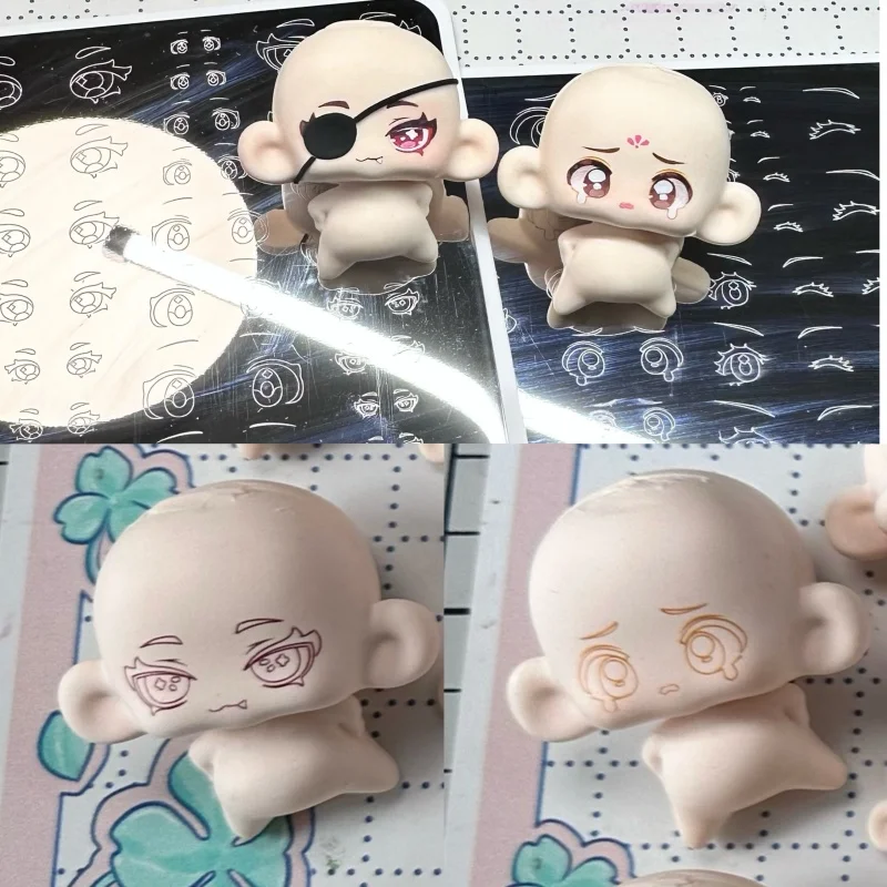 Transfer Printing Steel Plate DIY Clay Doll Facial Feature Mold Cartoon Eyes Mouth Blush Pattern Handmade Craft Making Tool