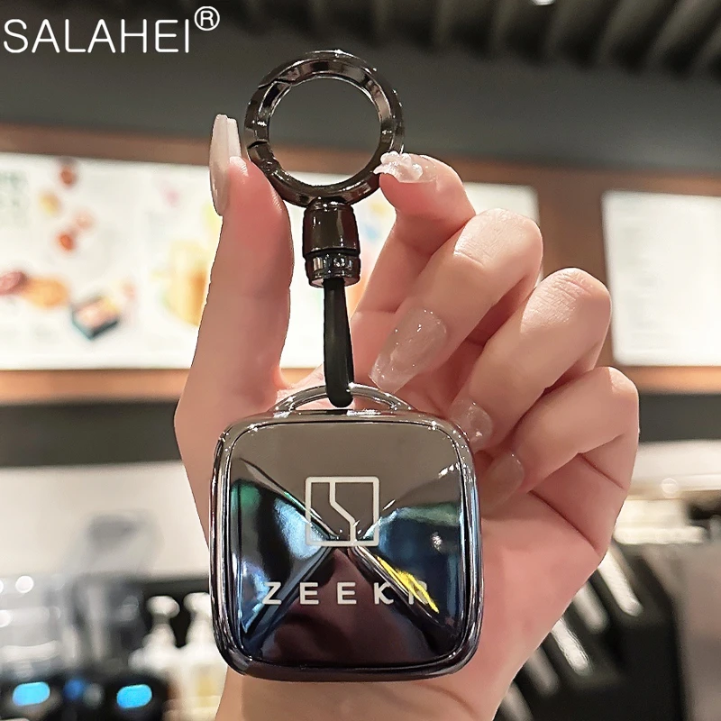 Gradient Color TPU Car Smart Remote Key Case Full Cover Protector Holder Shell For ZEEKR 001 Auto Keyless Keychain Accessories