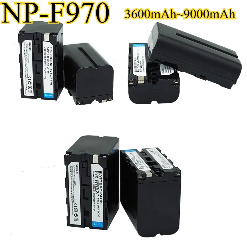 

NP-F970 Литий-ионный аккумулятор 9000 мАч для светодиодного видеосъемки, монитора камеры, уличного вентилятора, прямой трансляции, 18650 ячеек с быстрой зарядкой через USB-C