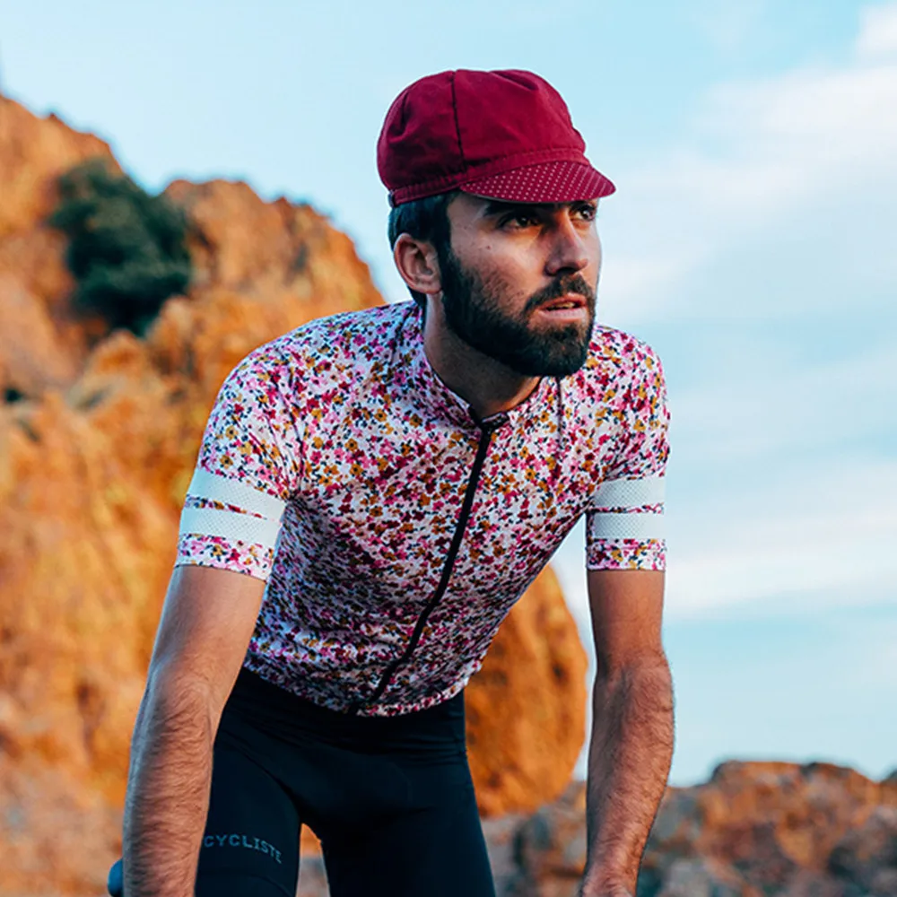 Cafe du cyclist verão ir pro bicicleta jerseys dos homens vermelho/branco/azul manga curta maillot ciclismo camisa ciclismo corrida de esportes topos