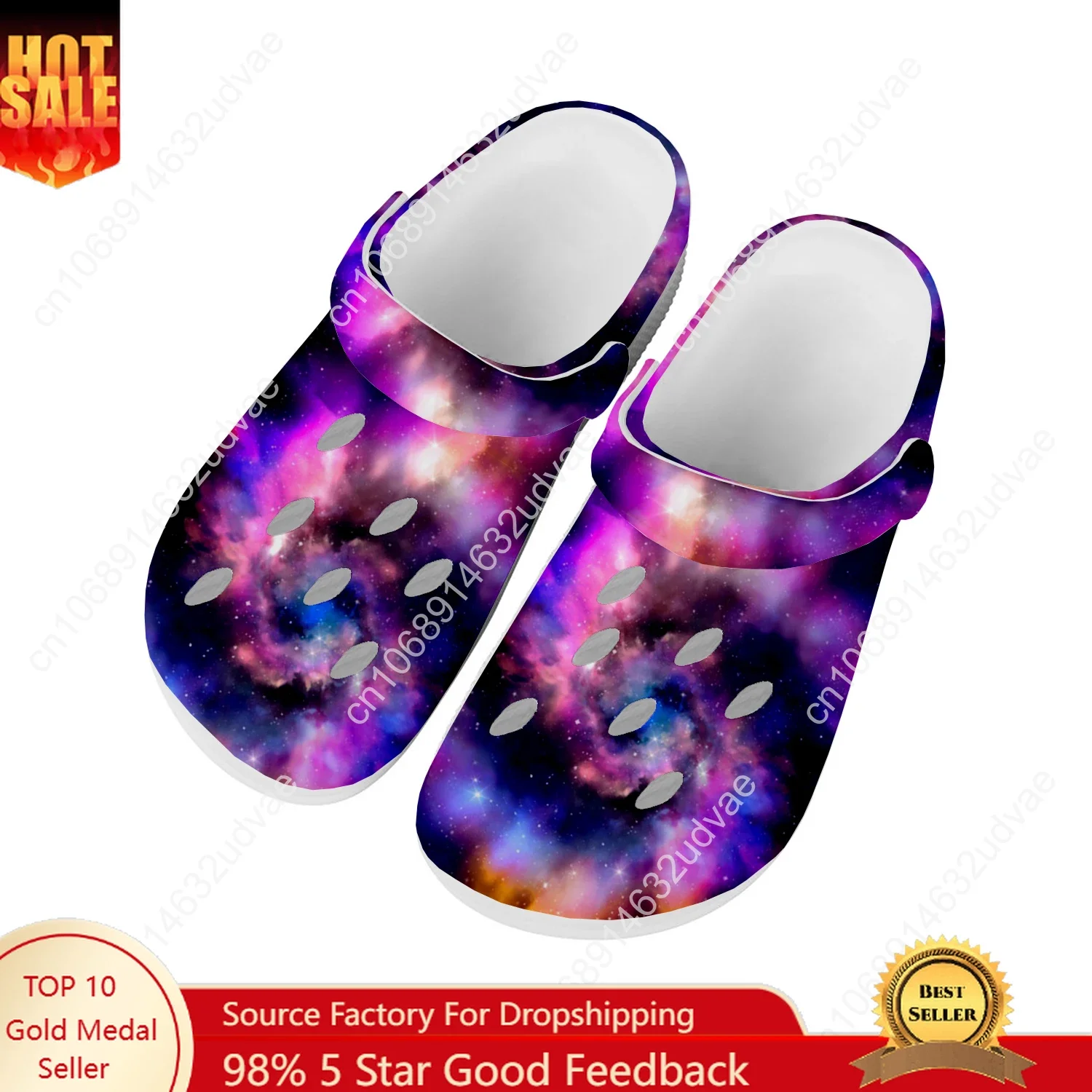 

Galaxy Water Shoes Mens Womens Comfortable Fashion Home Garden Clogs Customizd Sandals Beach Breathable Hole Slippers