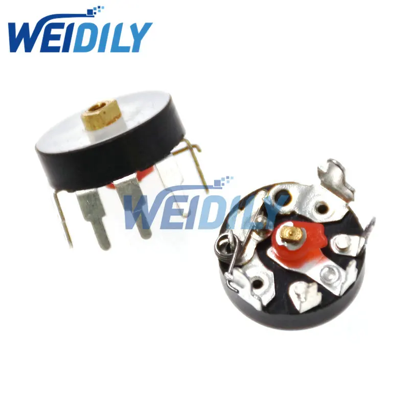 5PCS Radio Potentiometer RV12MM B503 B50K Power Amplifier Volume Potentiometer With Switch Corner Pin