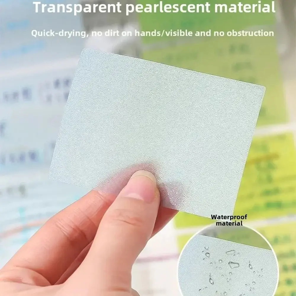 105Sheets INS Kawaii Pull-out Sticky Notes Pearlescent Creative Colorful Memo Pad Pullable Full Adhesive Cartoon Notepads Diary