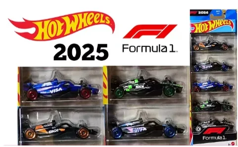 Hot Wheels Car 2025 5PK Race Team F1 Formula1 JBJ78 1/64 Collection Diecast Vehicle Model Toys Gift