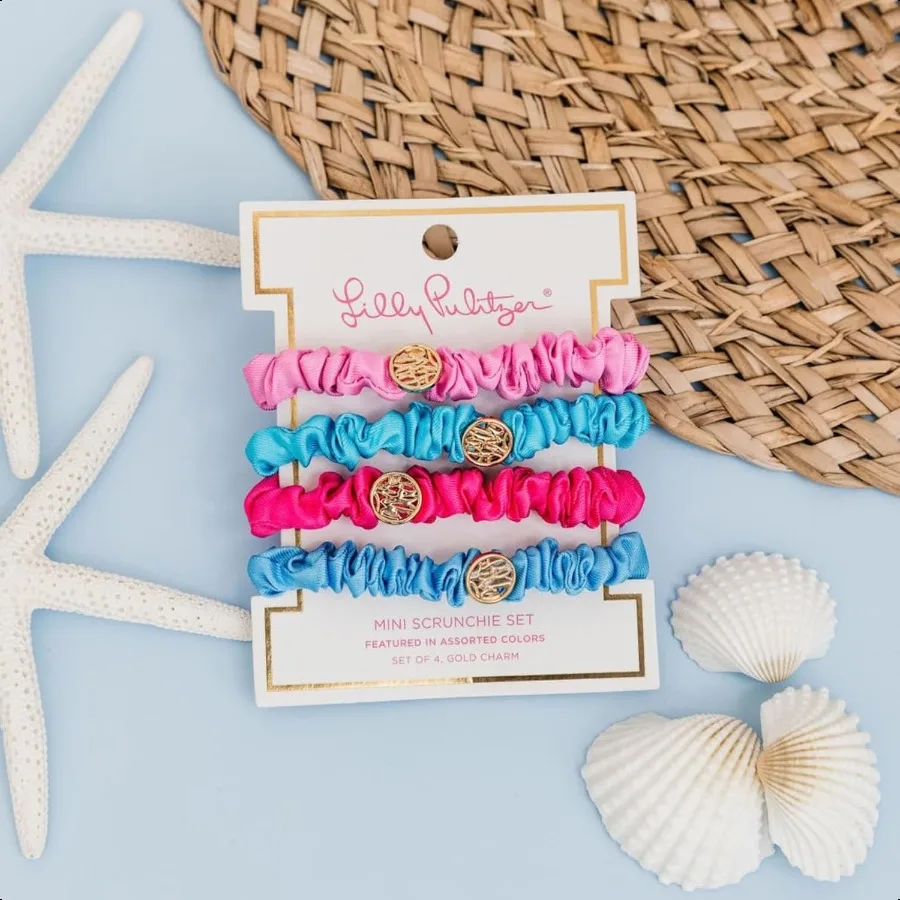 Set di elastici in raso da 4 pezzi per donne e ragazze, graziosi mini elastici per capelli, solidi assortiti