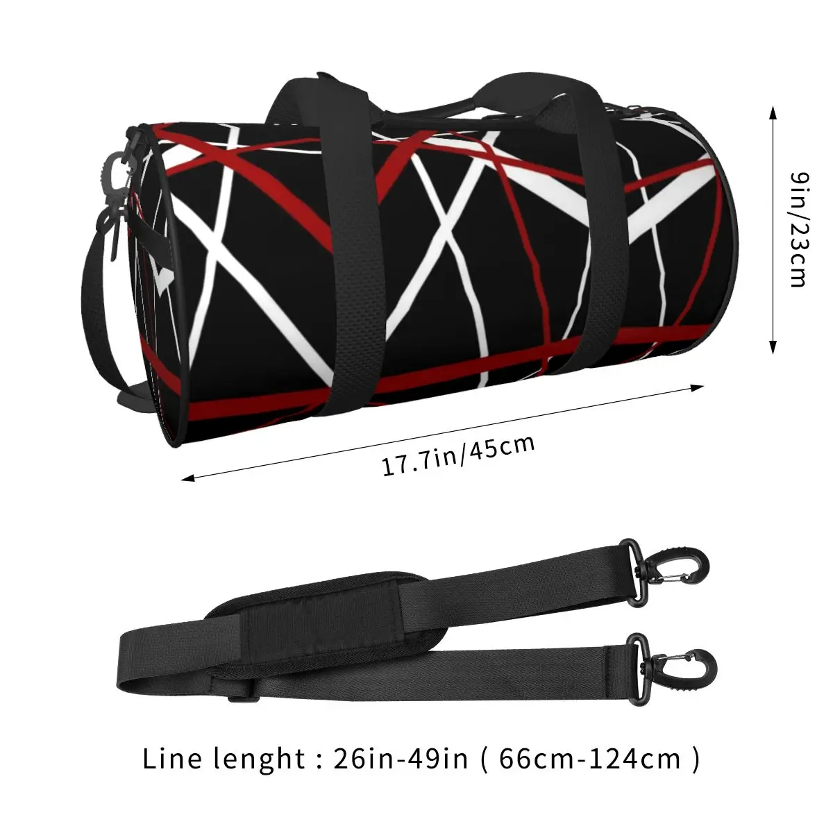 Van Halen Sport Bags STRIPES EVH Gym Accessories Gym Bag Portable Male Female Custom Handbag Swimming Vintage Fitness Bag