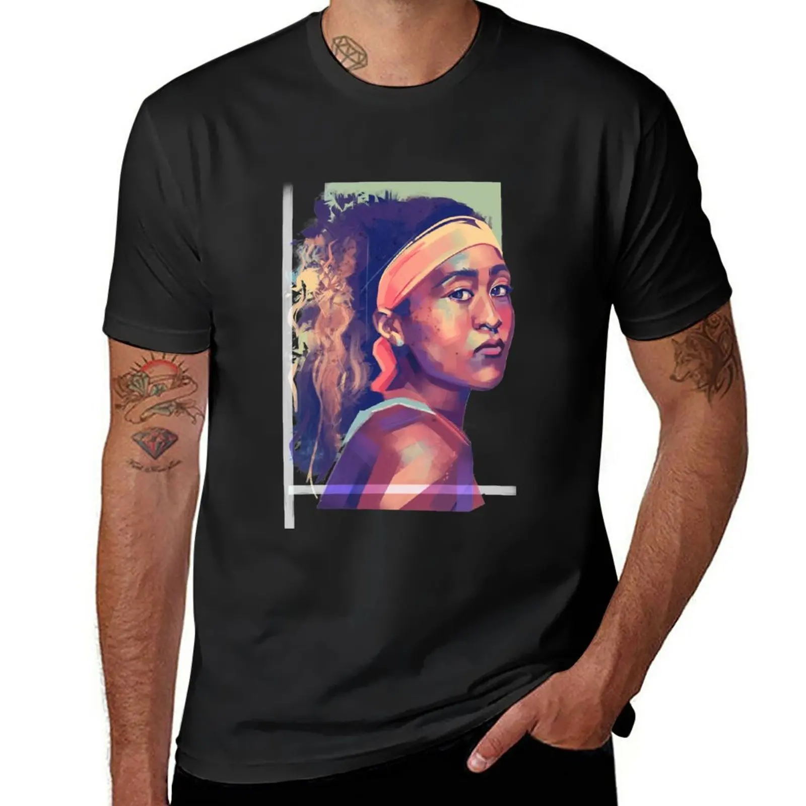 New Naomi Osaka T-Shirt cute clothes anime custom t shirt oversized t shirt mens t shirts