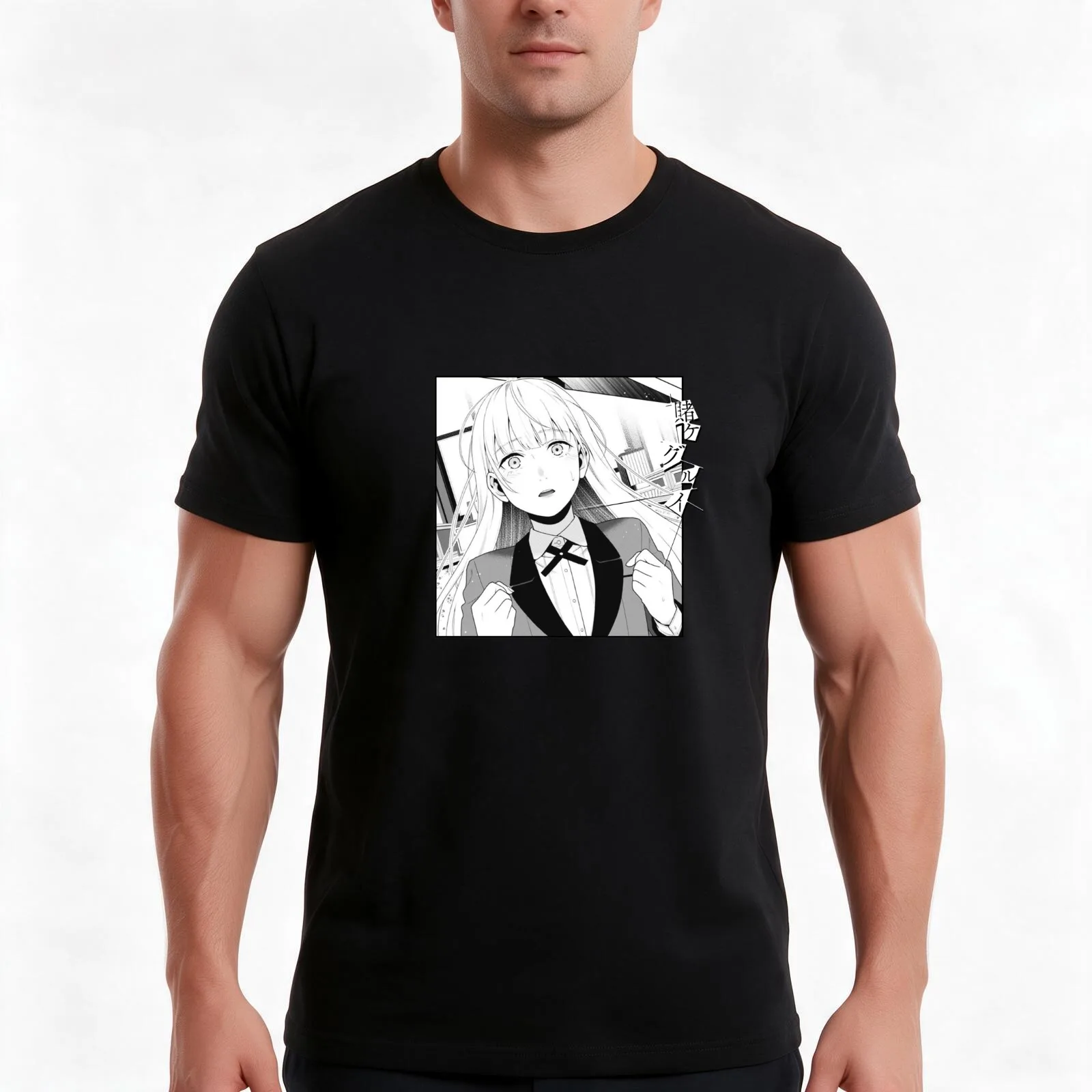 Kakegurui - Riraka Momobami T-Shirt, Summer Casual Cotton Tee, Oversized Streetwear Tops, Vintage Graphic Print, 100% Cotton