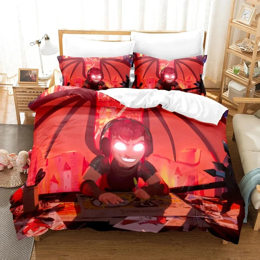 

3D Print The Nimona Bedding Set 3D Printed Suitable for Bedroom Duvet Cover Set With Pillowcases Kids Home Textile