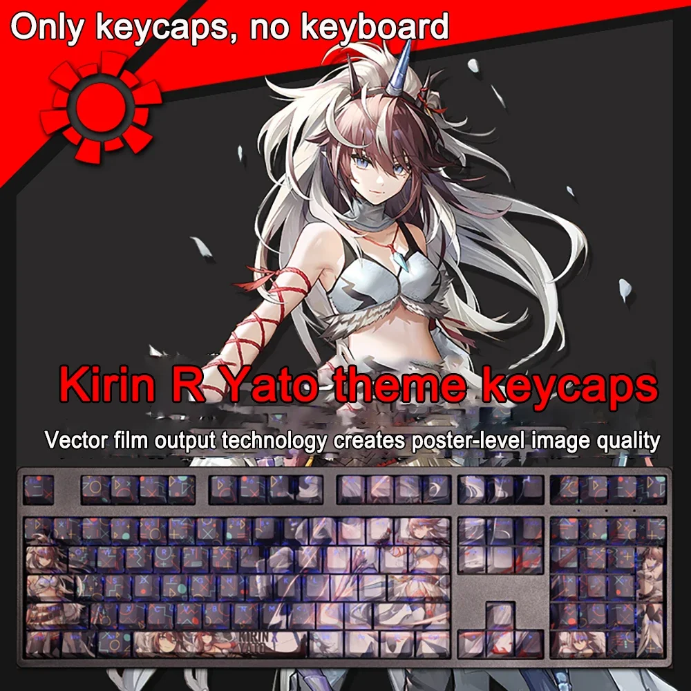 Game Arknights Honeyberry Alle Charaktere Tastenkappen PBT Dye-Sub Cherry Hintergrundbeleuchtete Tastenkappen Anime-Tastenkappen für ANSI 61 87 108 Layout – Detail 12