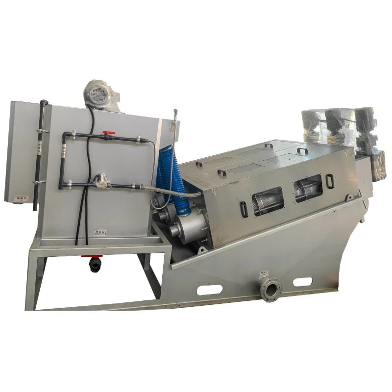 Automatic sewage sludge treatment equipment, sludge dewatering machine, automatic screw stacking machine