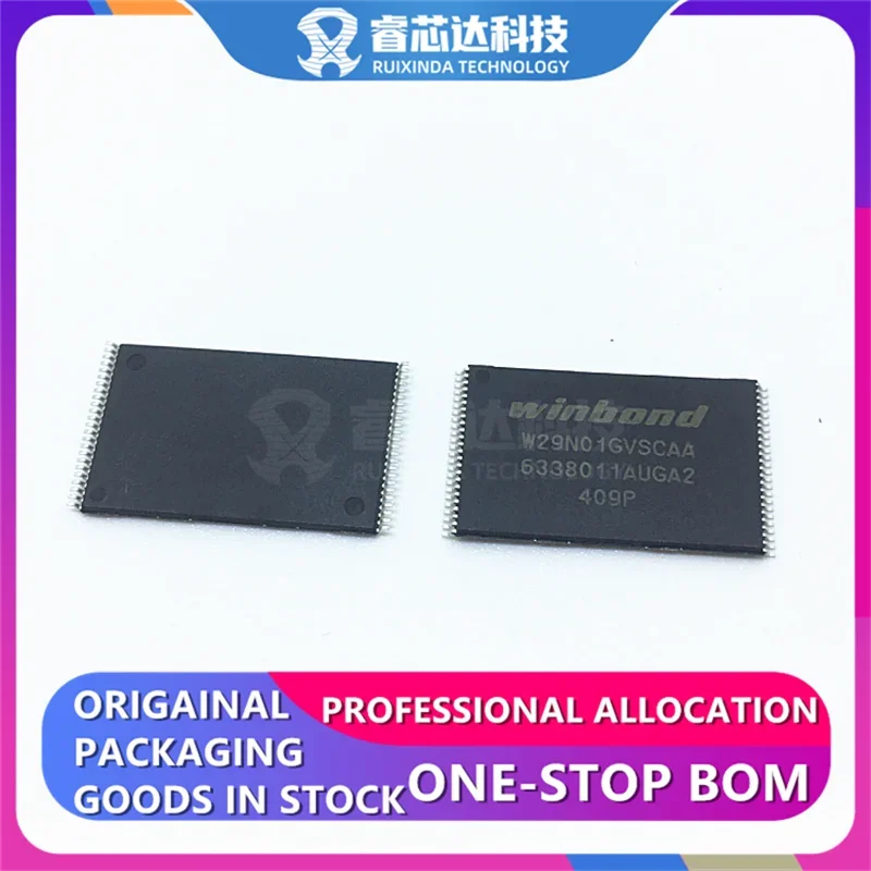 W29N01GVSCAA TSOP48 W29N01GVSIAA FLASH - NAND (SLC) Memory IC 1Gbit Parallel 25 ns 48-TSOP W29N01