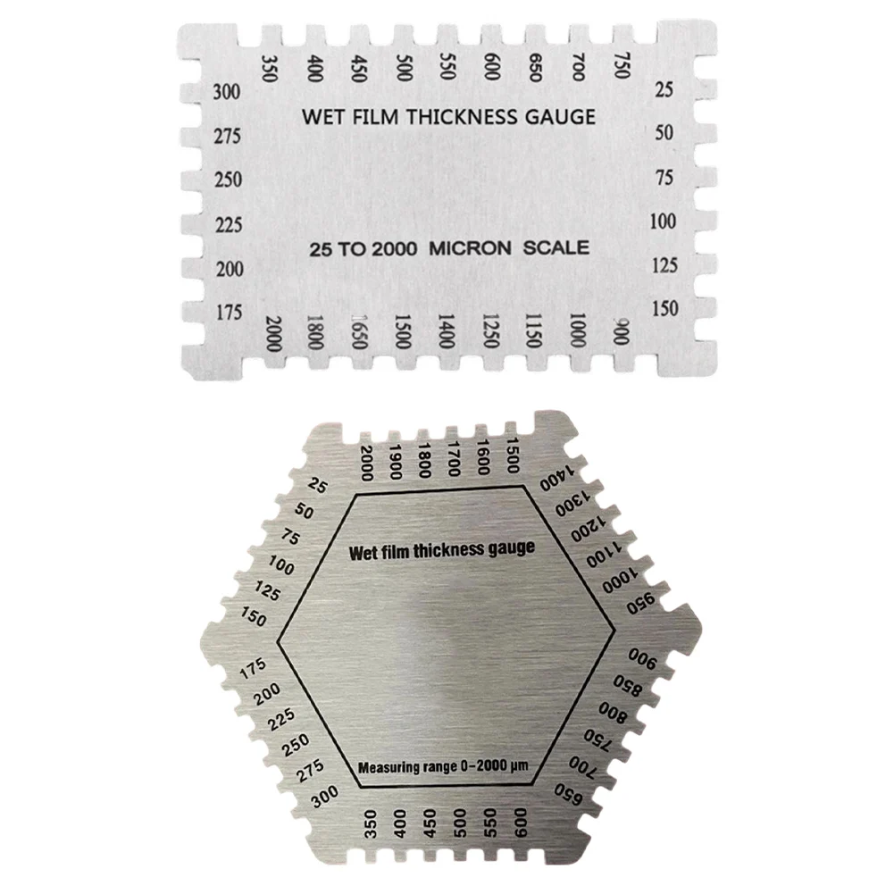 

Stainless Steel Hexagon Square Wet Film Comb Gauge Paint Wet Film 25-2000um Wet Diaphragm Thickness Gauge Comb