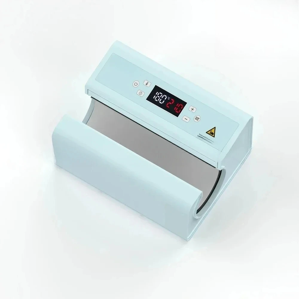 Imagen 4: Máquina de impresión por sublimación de vasos de botellas neumáticas, prensa en caliente de tambor completamente automática, aislamiento multicapa F300S