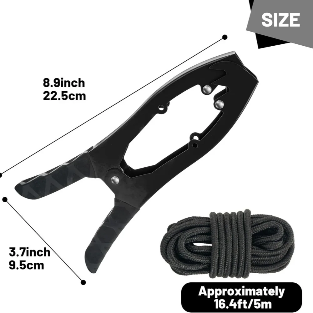 Portable For Kayak Anchor Gripper with Alloy Grip Mount and Metal Buckle Clamp for Secure Anchoring on Rivers Lakes and Streams