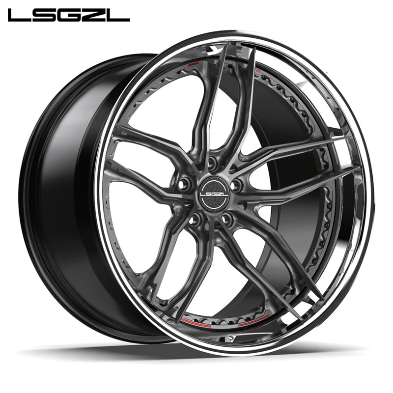 

LSGZL 2 Piece Forged Wheel 18 20 22 24 26 Inch 5x120 5x130 5x114.3 5x127 High Quality 5 6 Hole Wheels SUV Sport Car Wheel