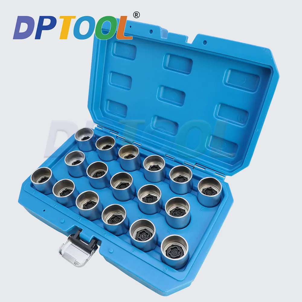 17pcs Wheel Nut Screws Socket Set Anti-theft Removal Tool for Land Rover Range Rover