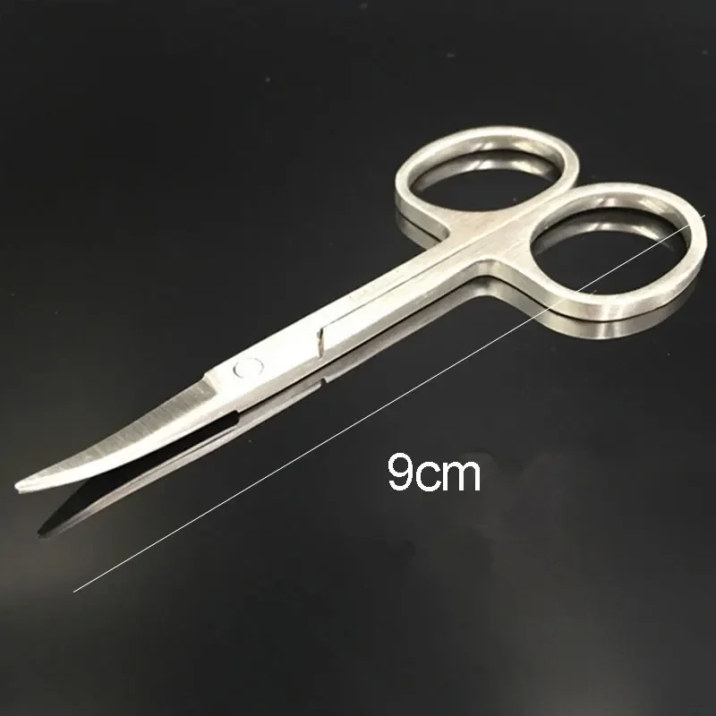 Stainless Steel Eyelash Eyebrow Fine Hair Trimmer Scissor Nail Cuticle Cutter Scissors Curved Pedicure Tweezer Beauty Tools