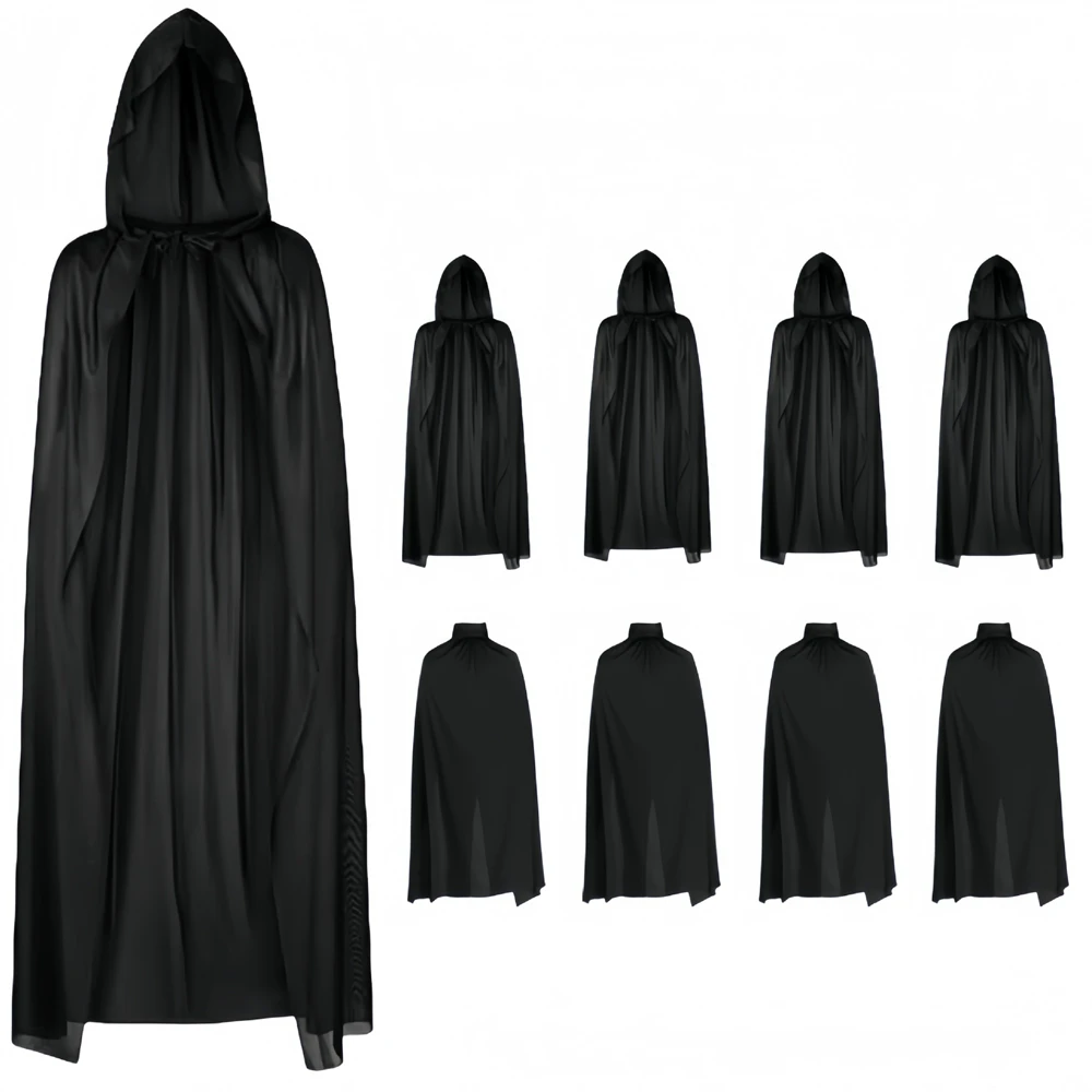 Wizard Cloak Unisex Cape Witch Cloak Soft Cloak For Role Play Dress Up Themed Party